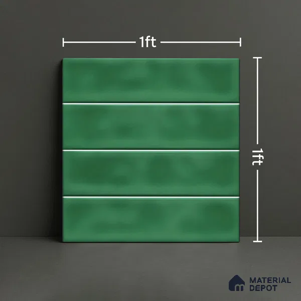 Faux Subway  Tile TL 07256 Sintra 1002 1 ft x 1 ft Ceramic Glossy Finish - 9 mm  | 2 mm Spacer is Mandatory | Please Expect a Slight Variation of Pattern (Sample)